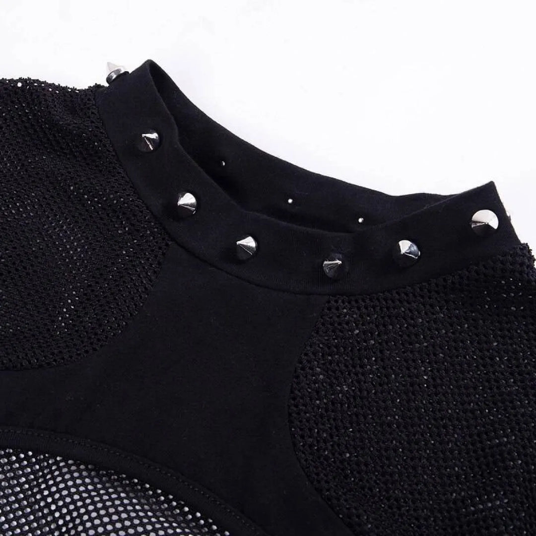 Sexy Hollow Open Chest Rivet T