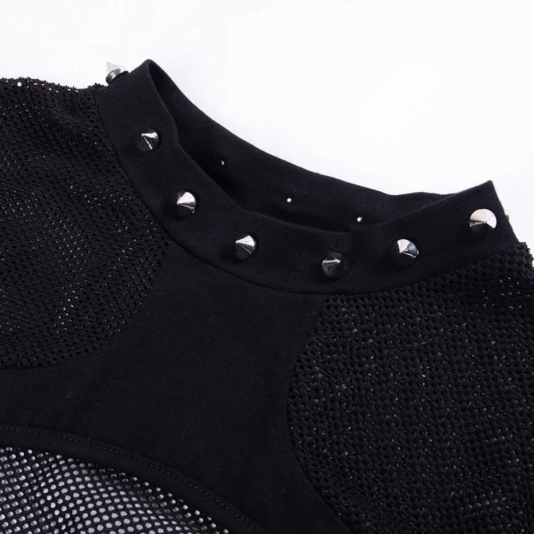Sexy Hollow Open Chest Rivet T