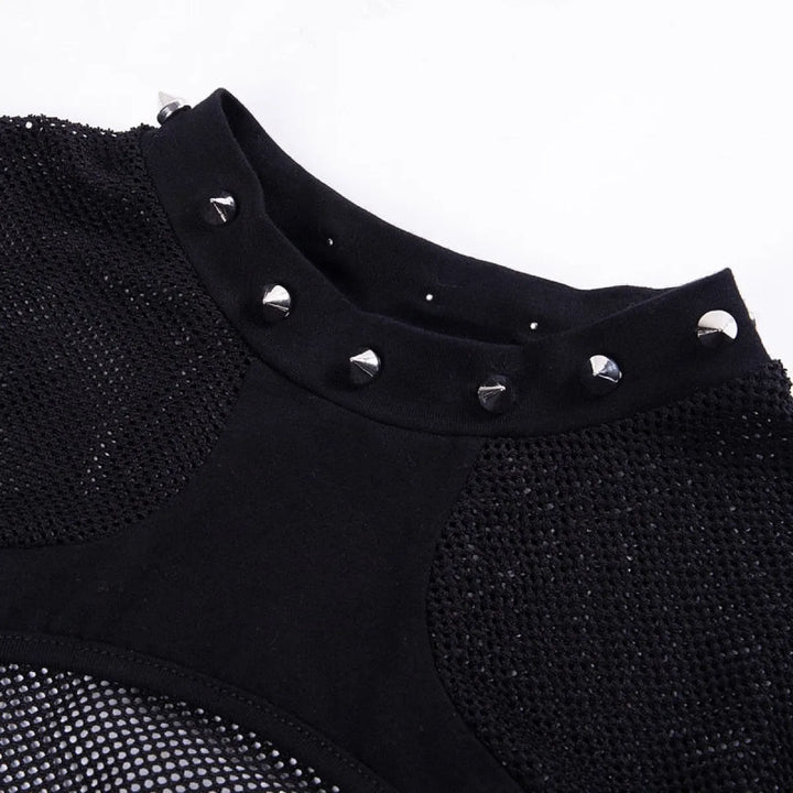 Sexy Hollow Open Chest Rivet T