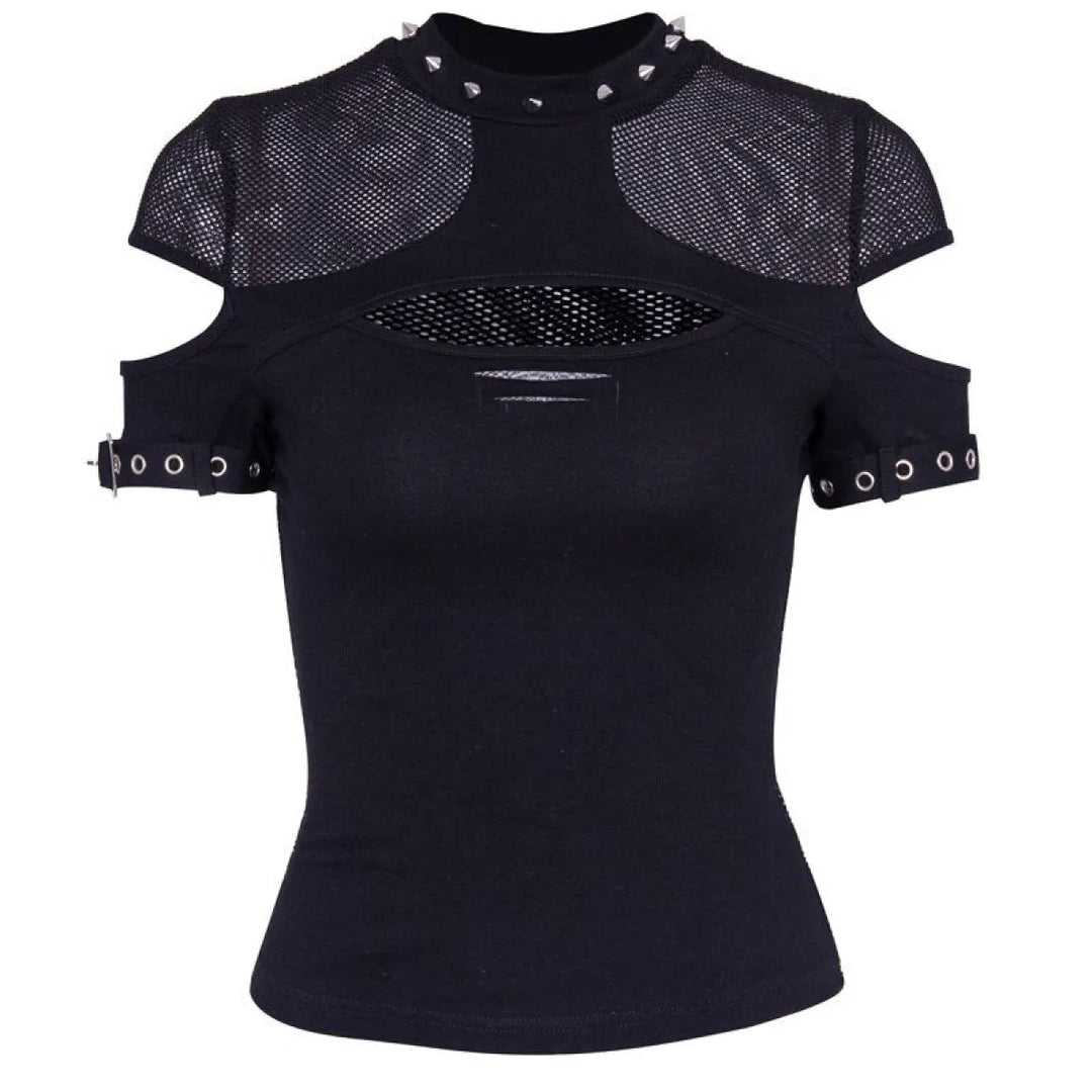 Sexy Hollow Open Chest Rivet T
