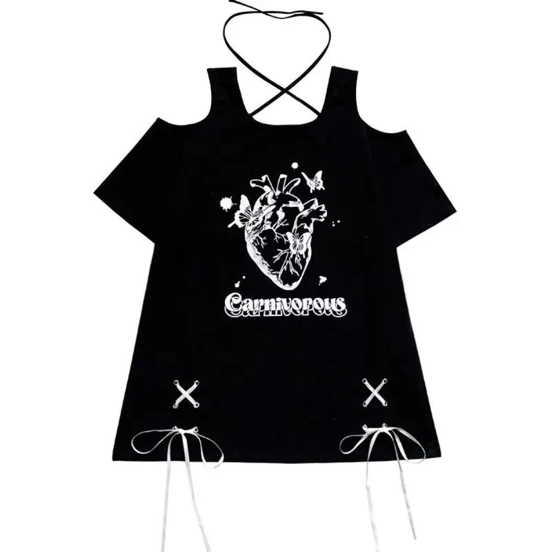 Off Shoulder Bow T-Shirt