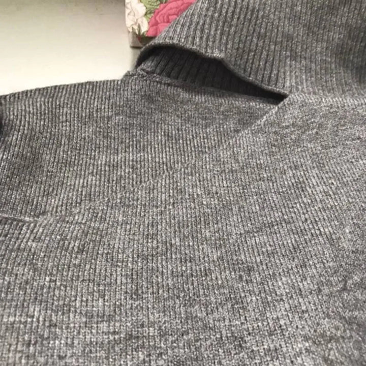 Off Shoulder Knitted Sweater