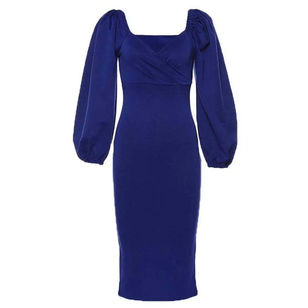 Off Shoulder Lantern Sleeve Dress