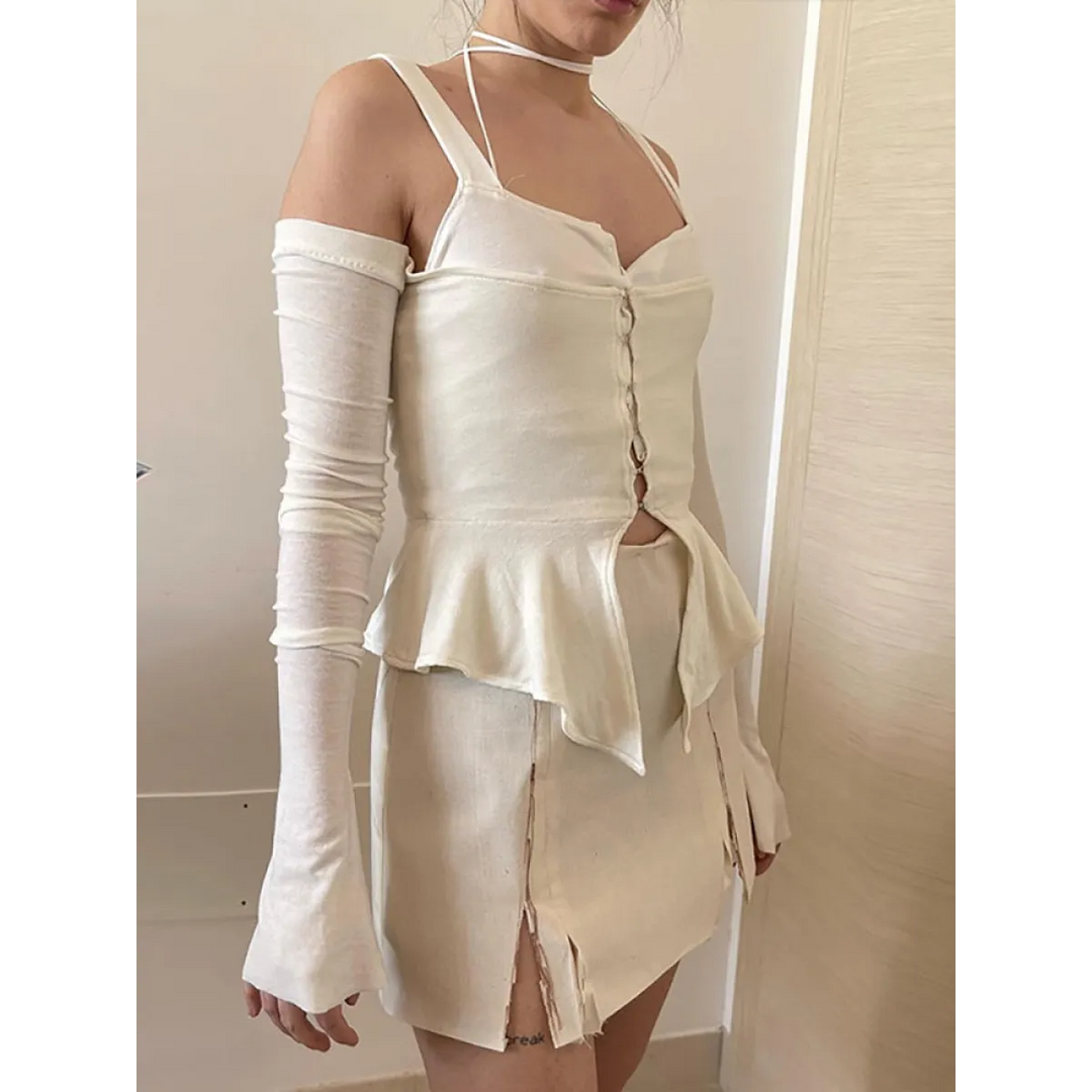 Off Shoulder Long Sleeve T-shirts