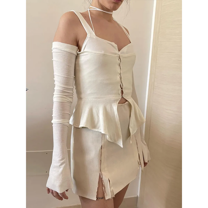 Off Shoulder Long Sleeve T-shirts