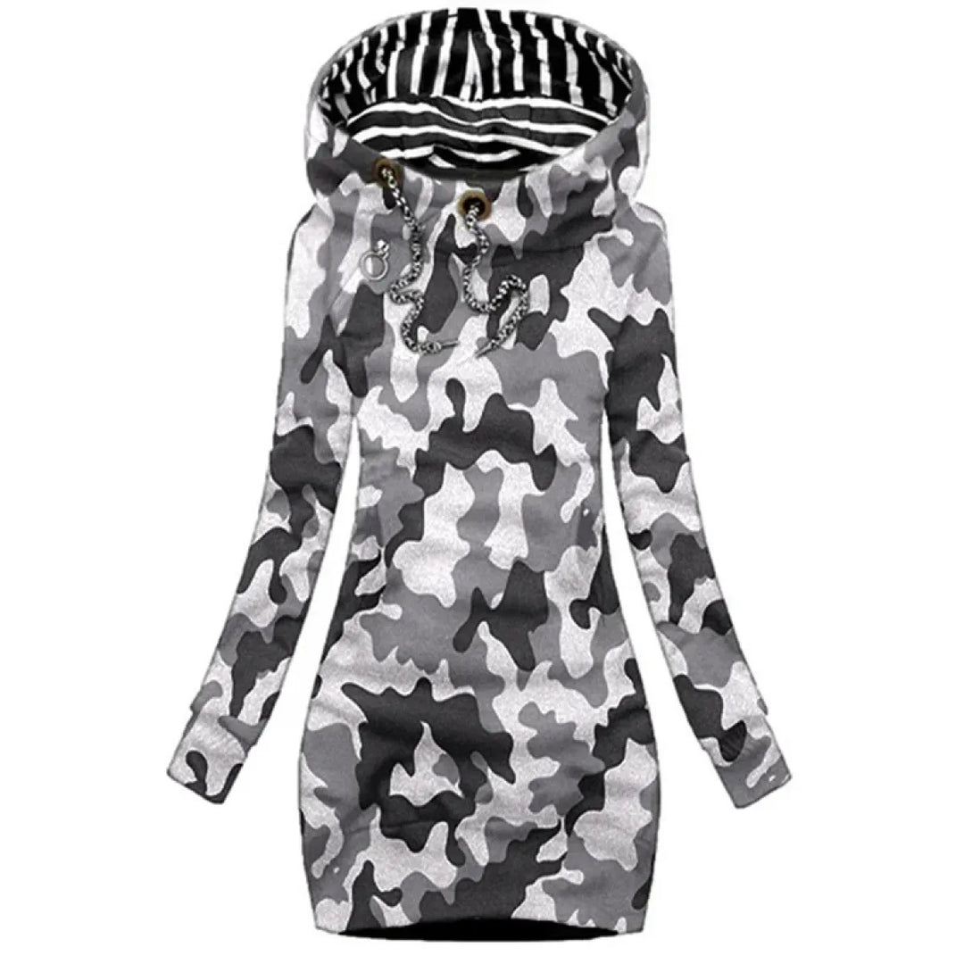 Casual Sweater Dress - Slim Fit Long Sleeve Pullover Sweatshirt