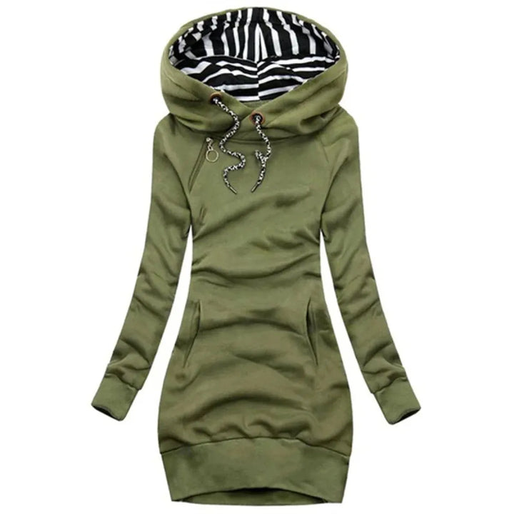 Casual Sweater Dress - Slim Fit Long Sleeve Pullover Sweatshirt