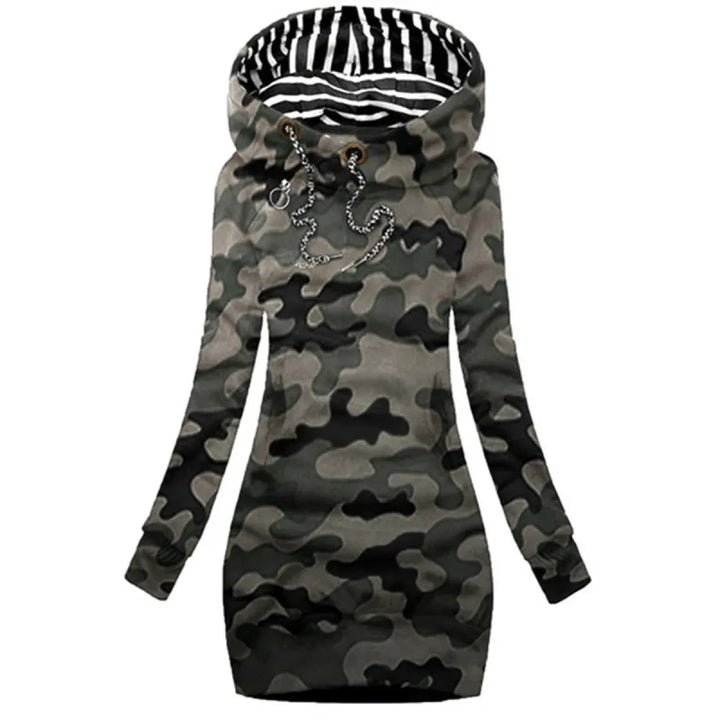 Casual Sweater Dress - Slim Fit Long Sleeve Pullover Sweatshirt
