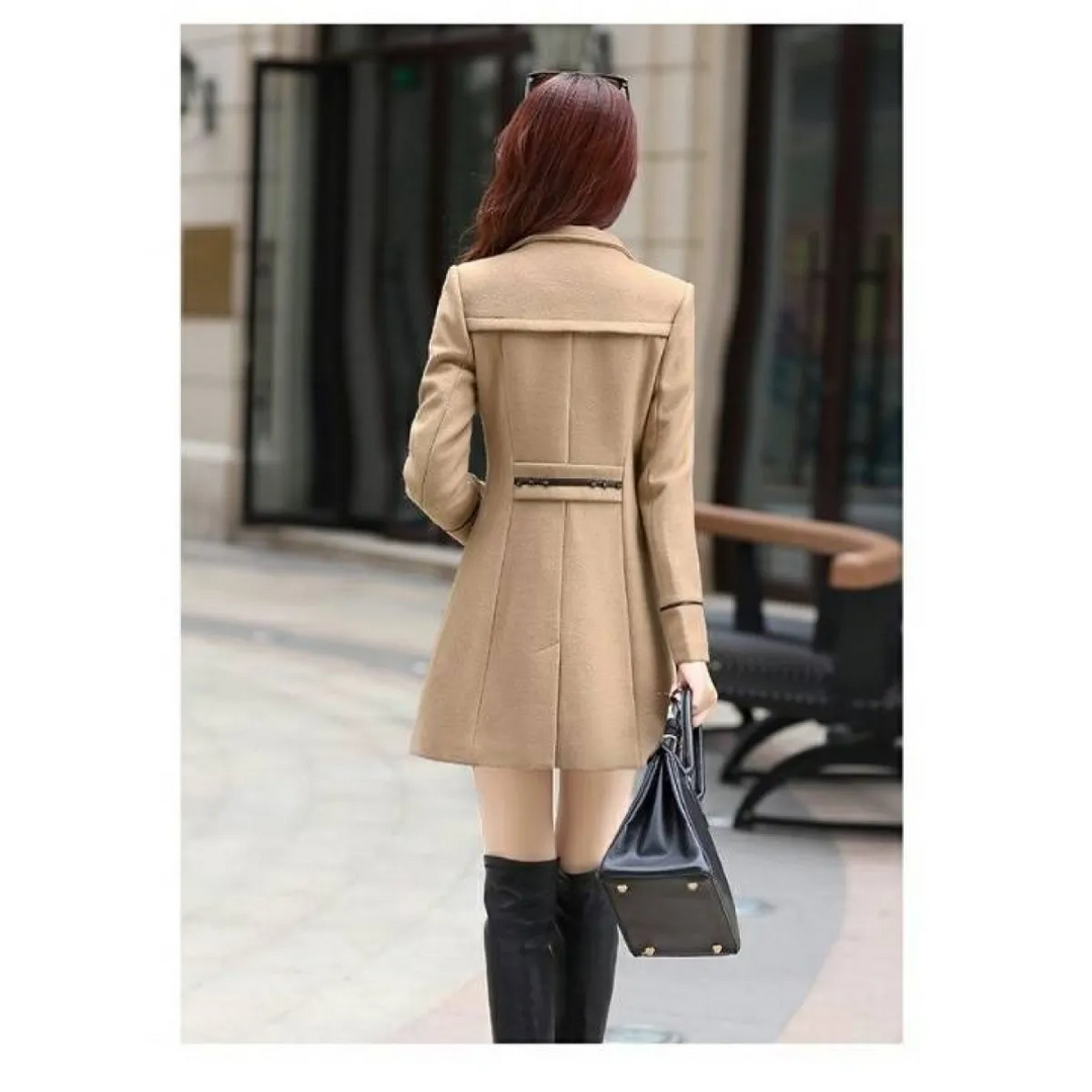Korean Slim Wool Coats