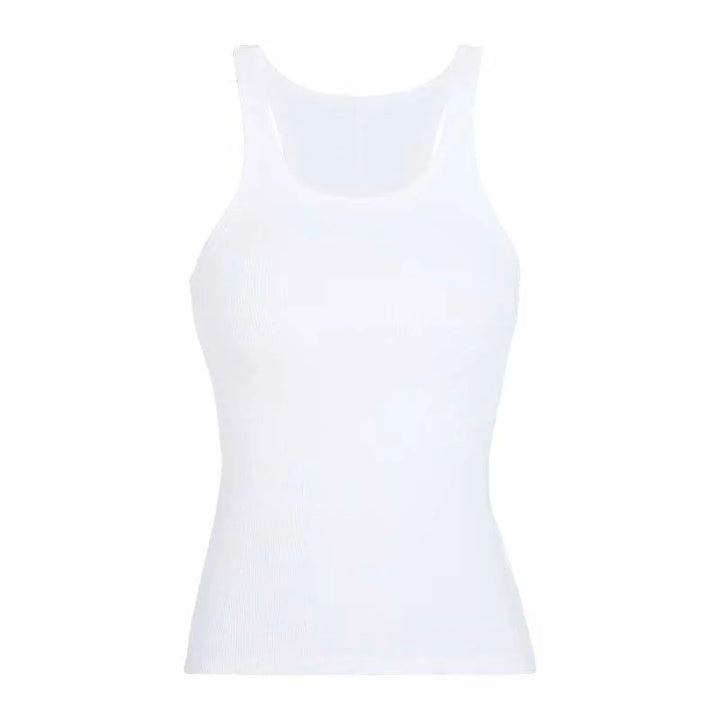 Solid Ribbed Tank Top