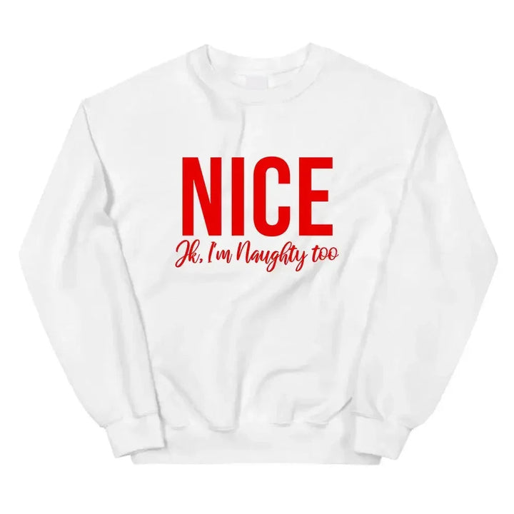 Christmas Naughty & Nice Couples Sweatshirt