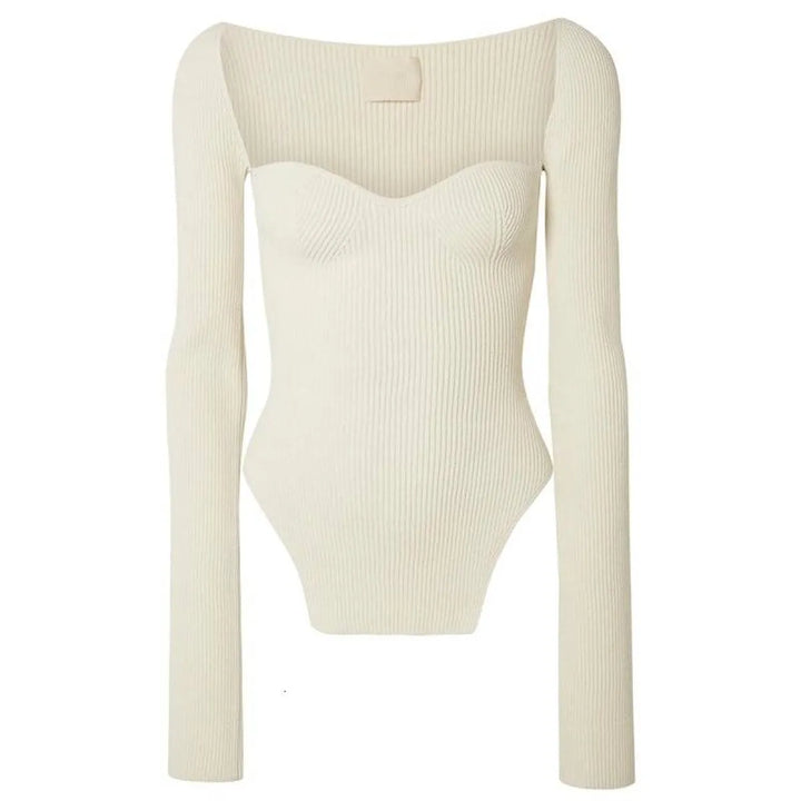 Square Neck Knit Top