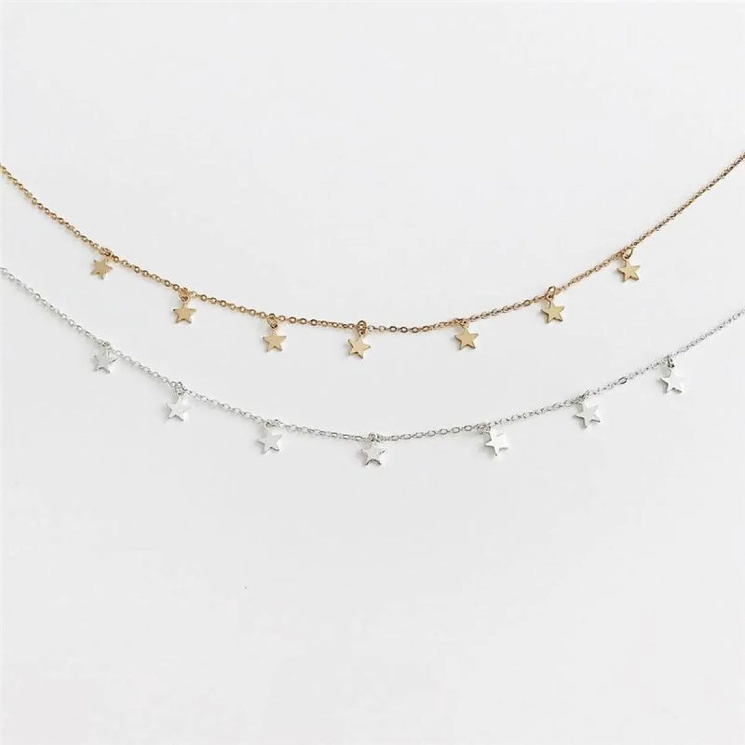 Star Pendant Choker Necklace