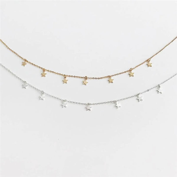 Star Pendant Choker Necklace