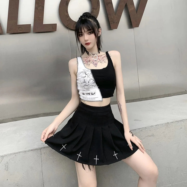 Streetwear Punk Style Crop Top