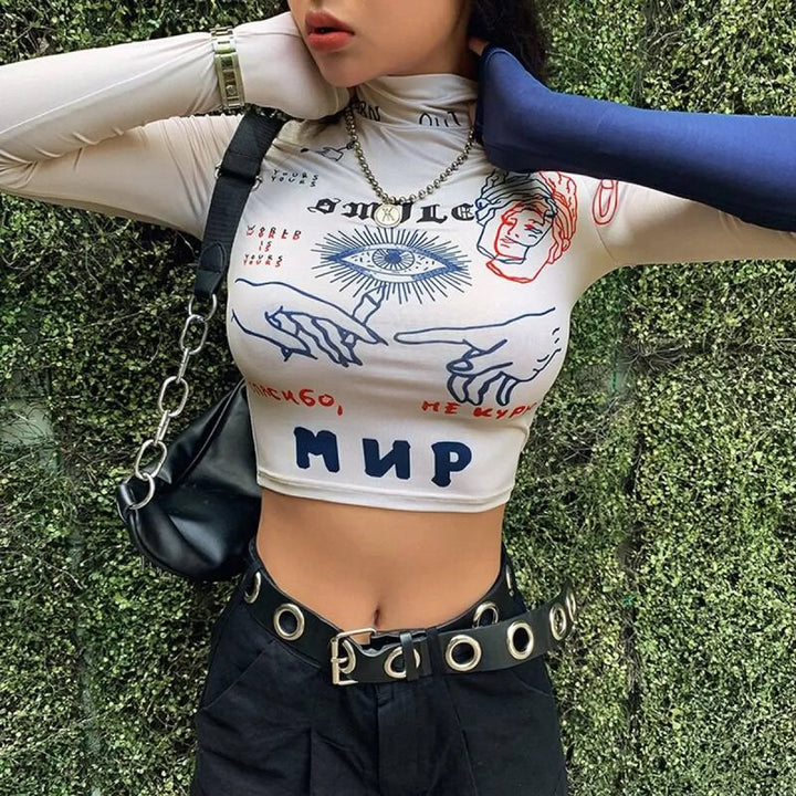 Casual Stretch Slim Crop Tops