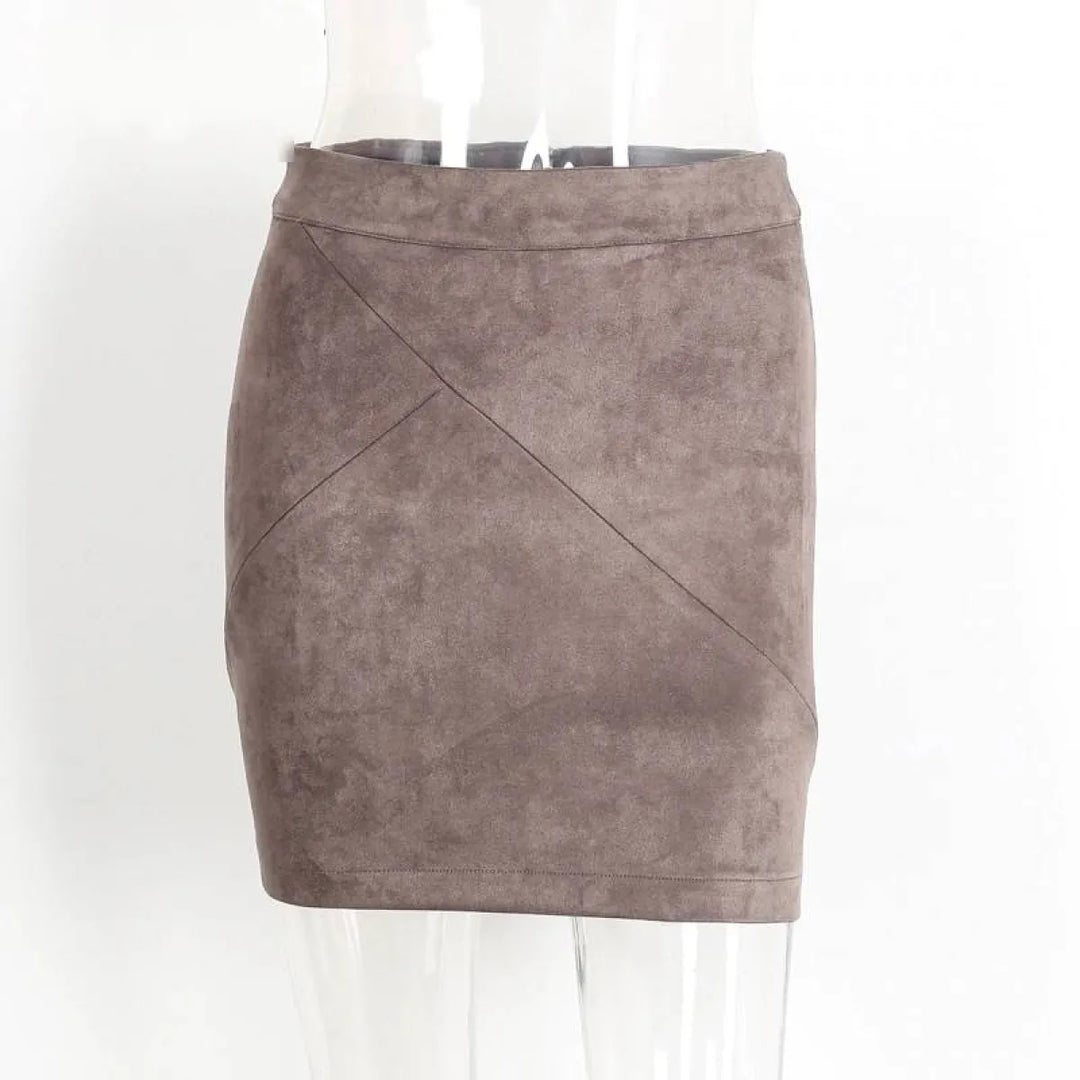 Sexy Suede Pencil Skirt