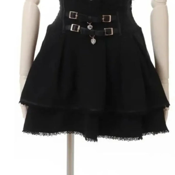 Harajuku Sweet Pink Bow Skirt – Ruched Slim Waist Faux Leather
