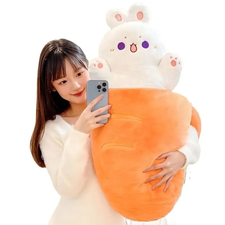 Kawaii Taiyaki Cat Plush Pillow – 80cm Soft Stuffed Animal