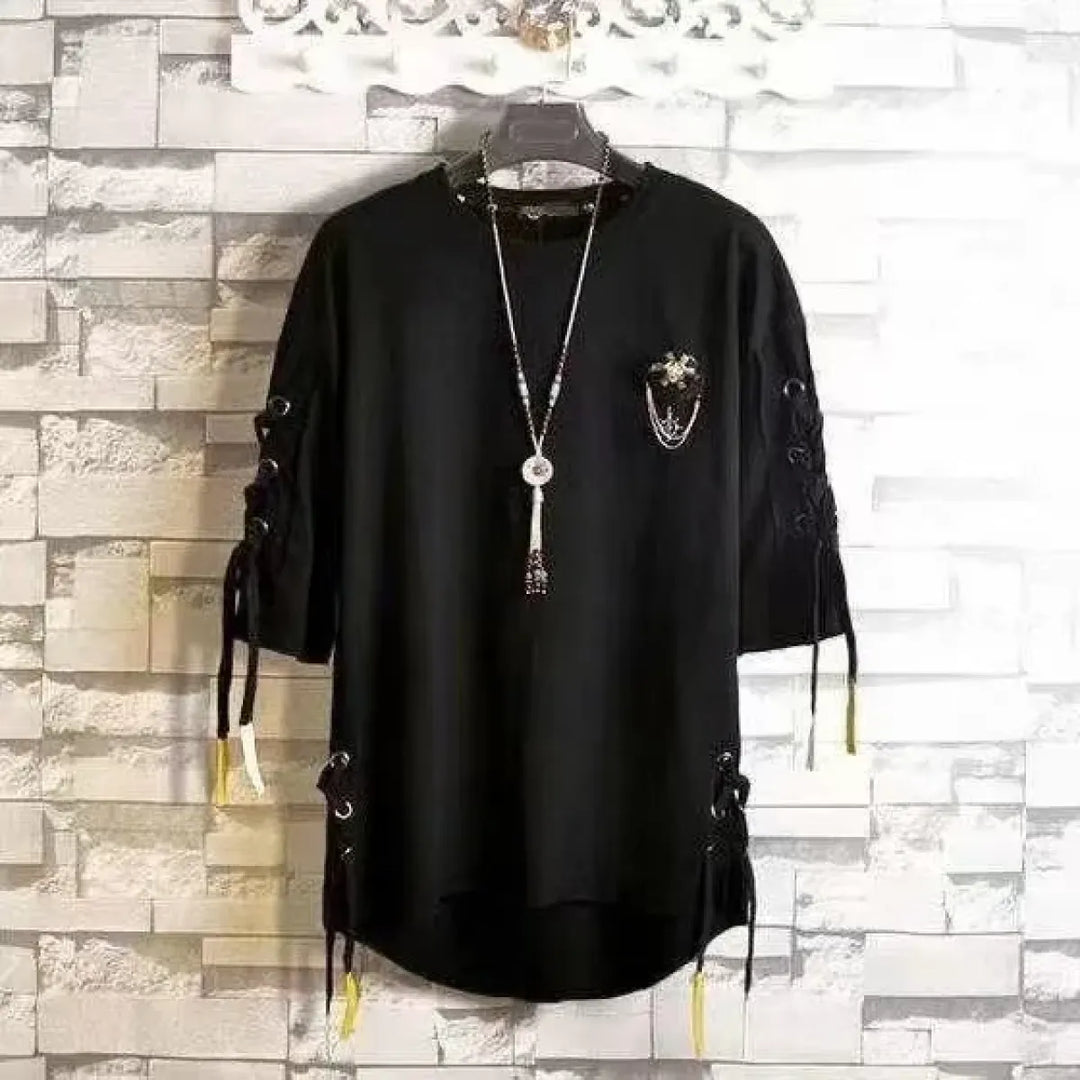 Techwear Lace-Up T-Shirt