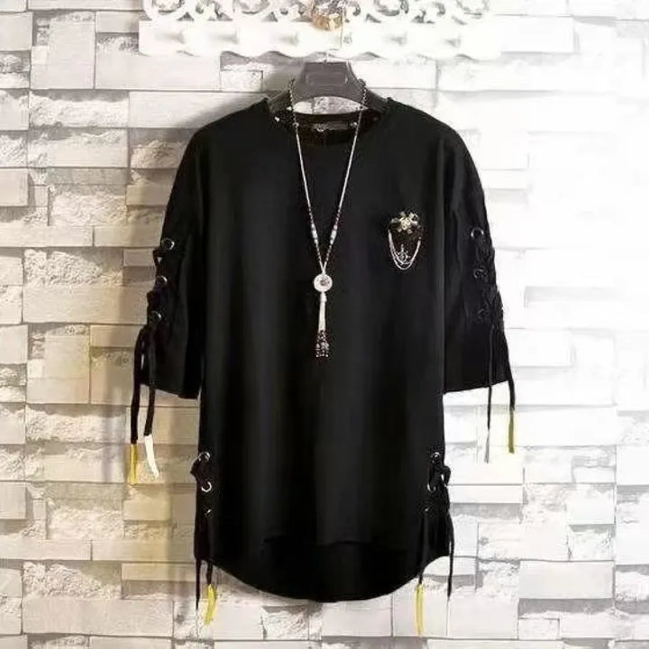 Techwear Lace-Up T-Shirt