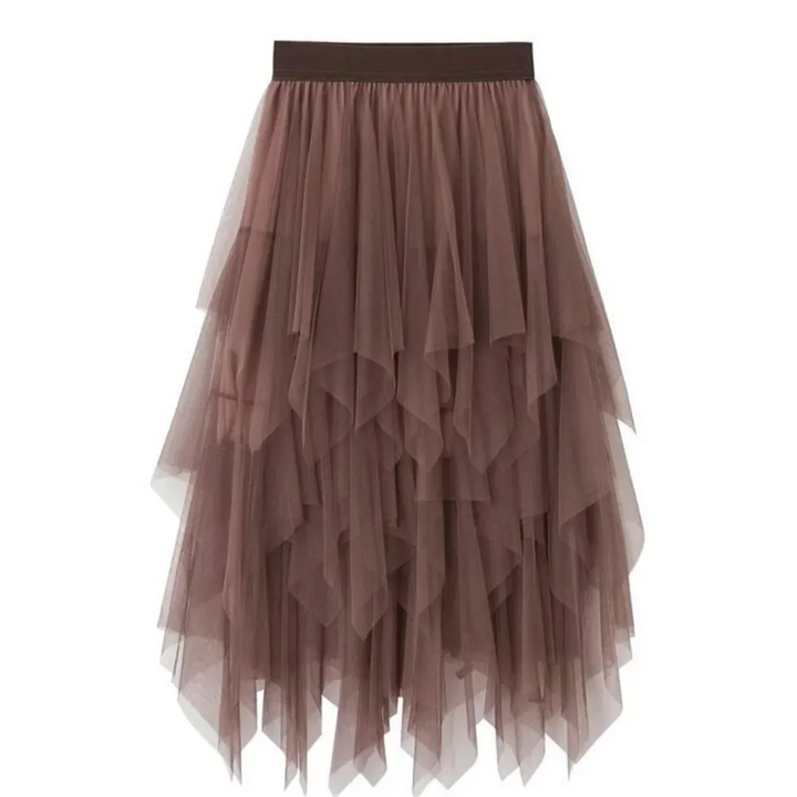 Tulle Midi Skirt for Women - Harajuku High Waist Fashion Summer Tutu