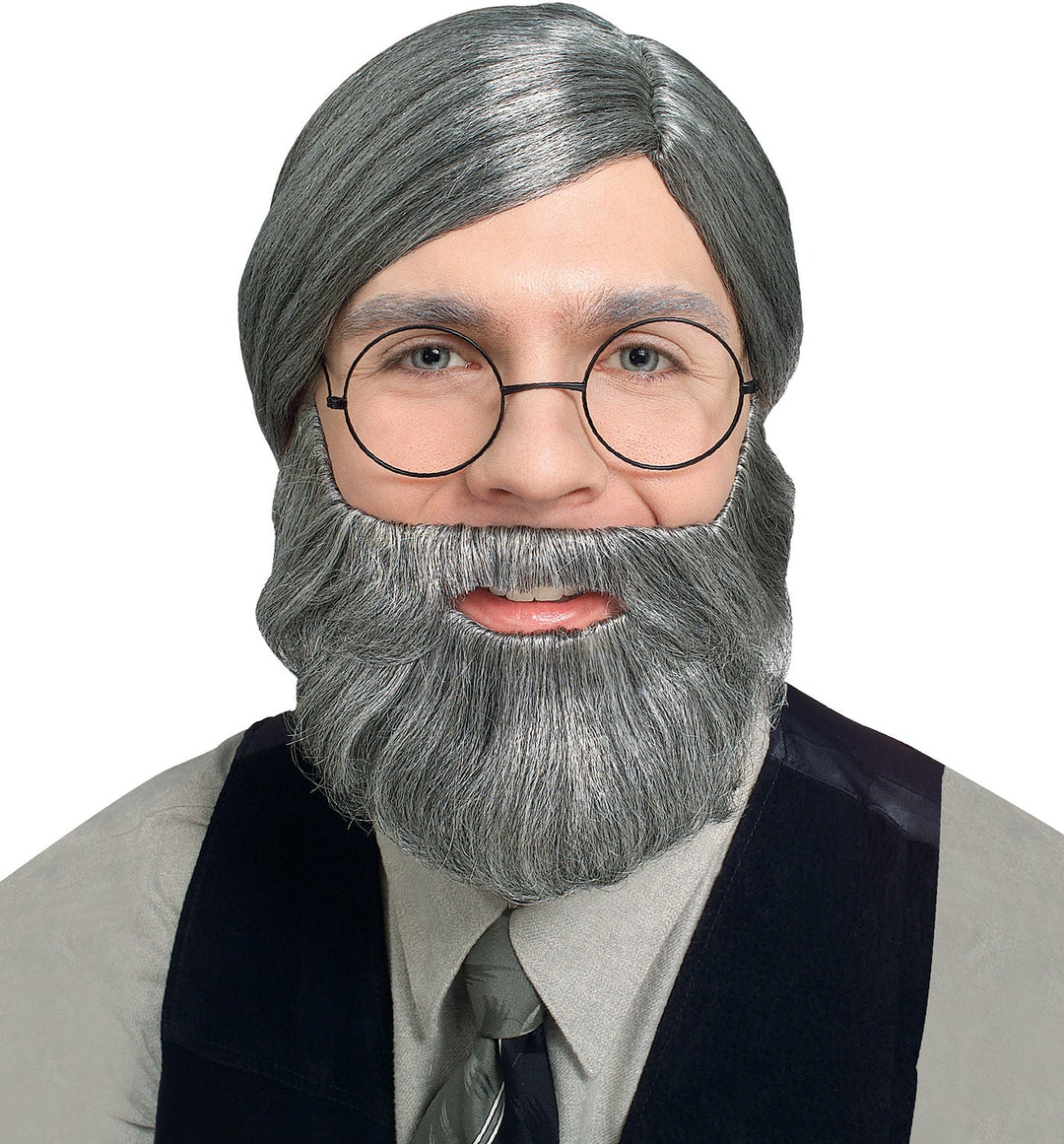 Adult Character Beard Costume Accessory, Grey, One Size