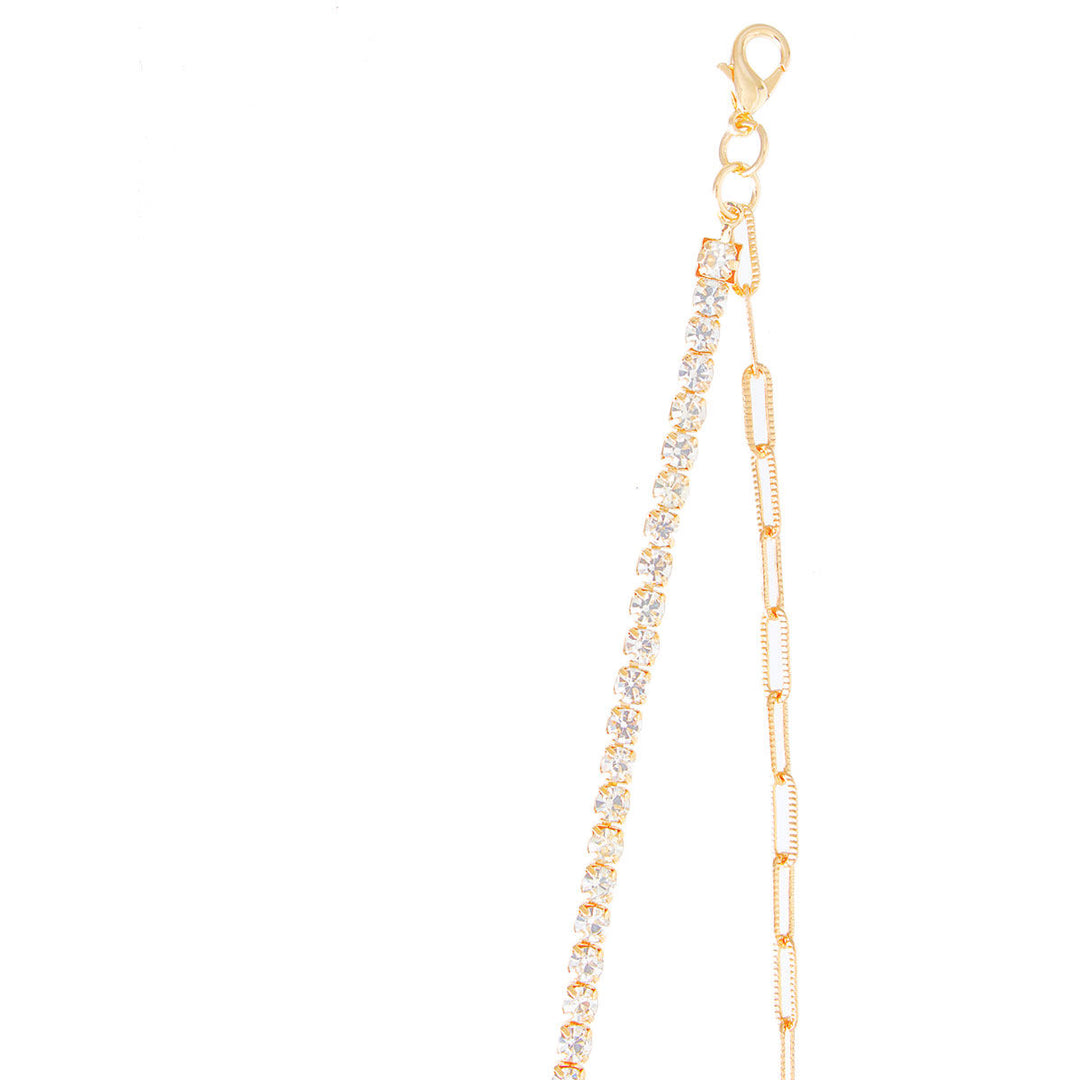 Gold 2 Layer Key Necklace Set