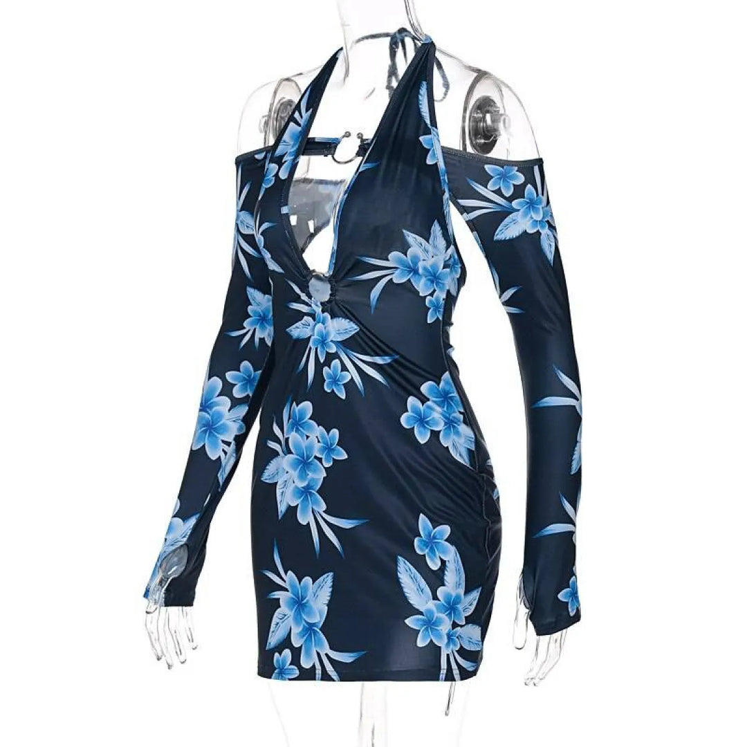 Sexy V-neck Halter Dress