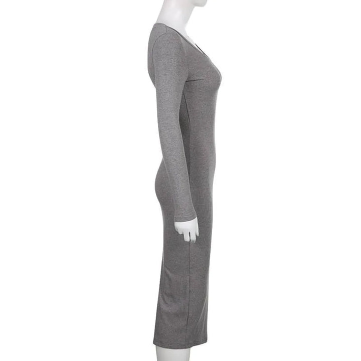 V-neck Knitted Dress