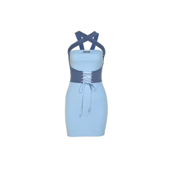 Lace Up Mini Dress