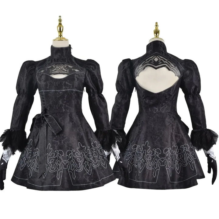 NieR: Automata 9S & 2B Cosplay Costume with Wig and Accessories
