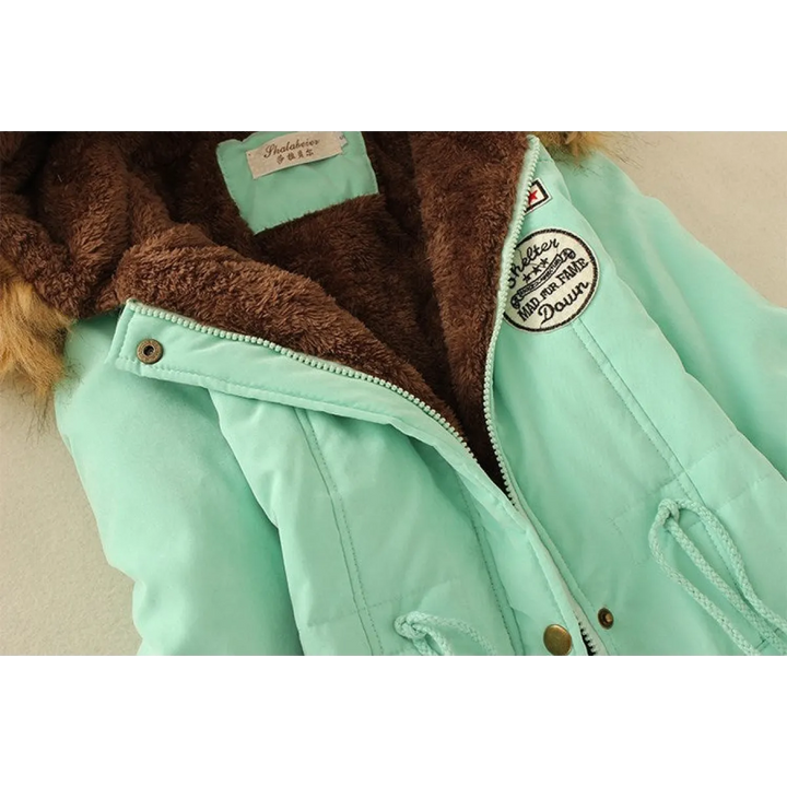 Women's Winter Cotton Jacket - Hooded Slim Fit Warm Parka