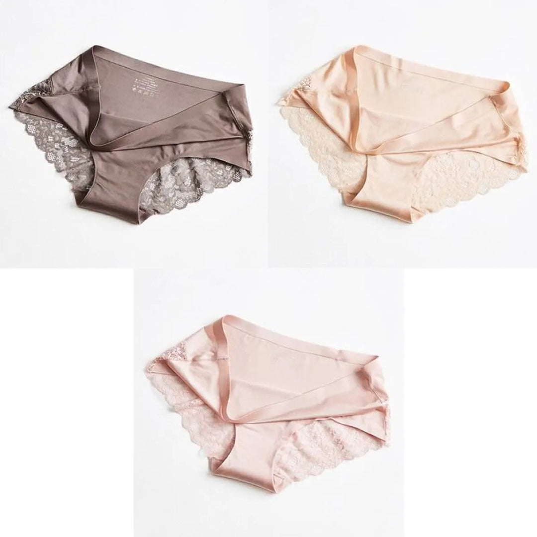 3 Seamless Panties With Lace