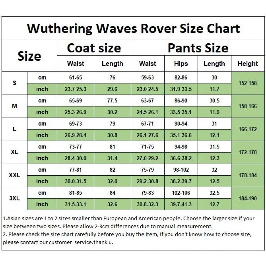 Wuthering Waves Rover Cosplay Costume – Full Set with Wig & Accessories