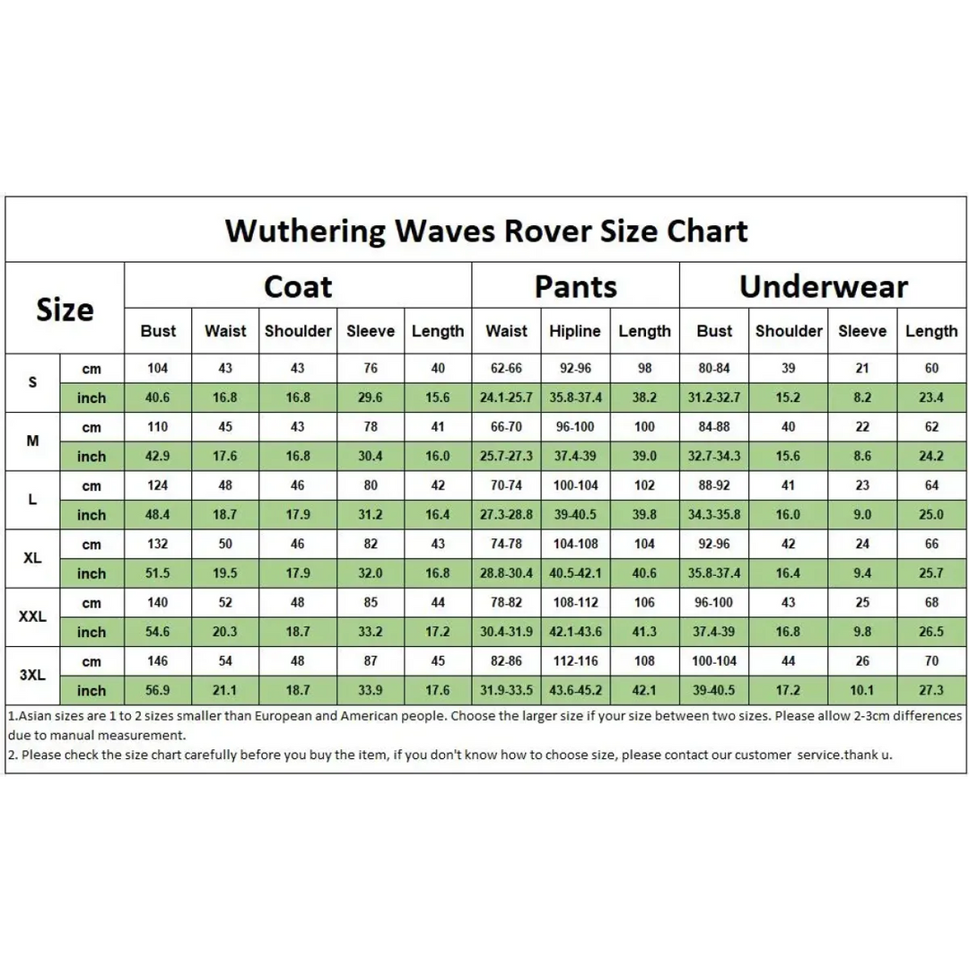 Wuthering Waves Rover Male Cosplay Costume – Full Set with Wig