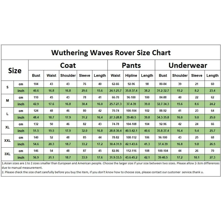 Wuthering Waves Rover Male Cosplay Costume – Full Set with Wig