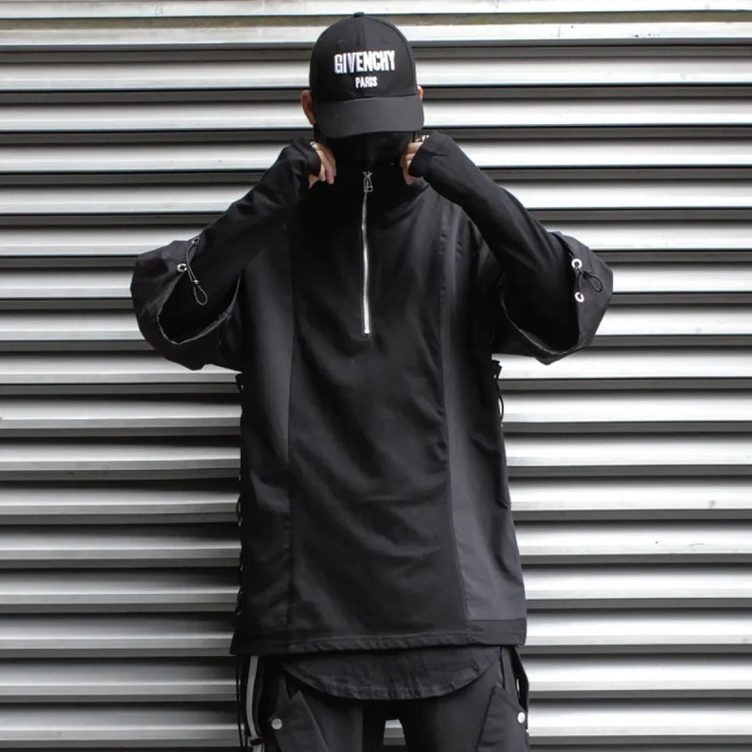 Techwear Zip Turtleneck Sweatshirt