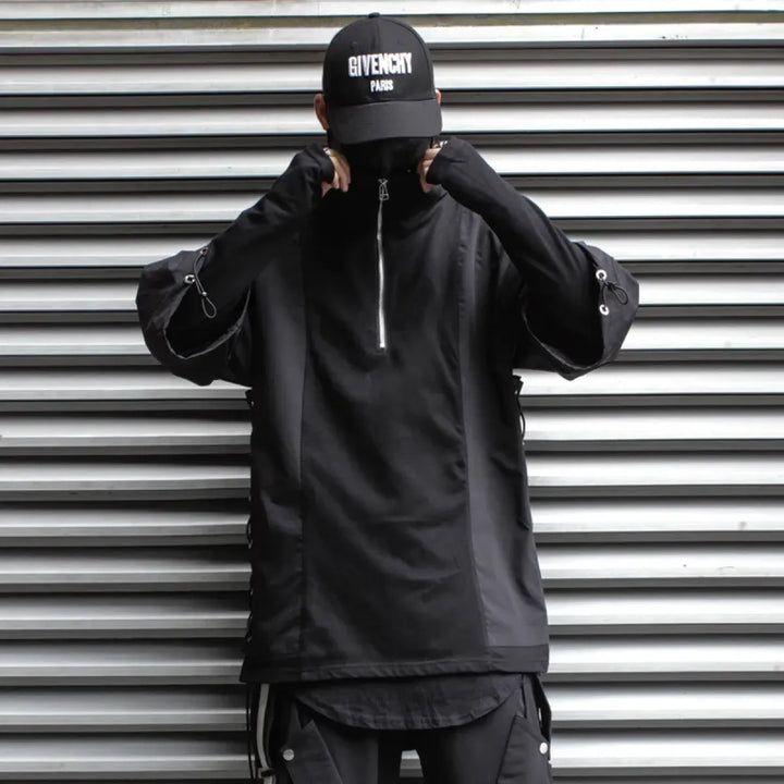 Techwear Zip Turtleneck Sweatshirt