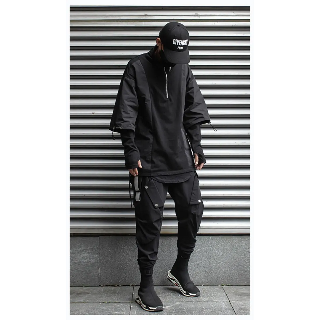 Techwear Zip Turtleneck Sweatshirt