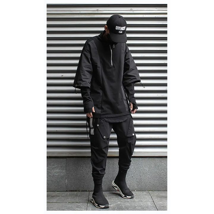Techwear Zip Turtleneck Sweatshirt